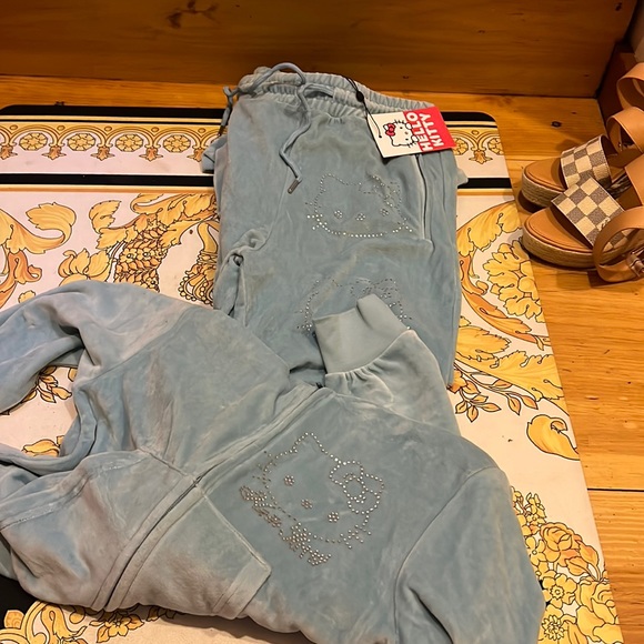 Sanrio Pants - Hello Kitty velour track suit, NWT, diamanté, Sanrio New Girl Order for ASOS UK